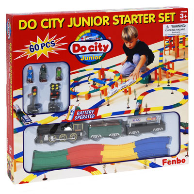 Железная дорога "Do City Junior", 60 элементов 86828 комплект) Состав 60 элементов набора инфо 10857a.