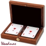 Две колоды карт в деревянной коробке, цвет светло-коричневый Карты Woodmax 2007 г инфо 2677j.
