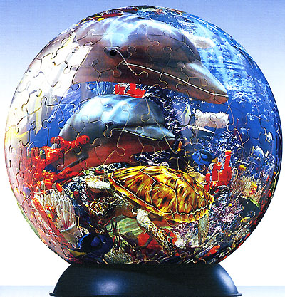 Дельфины Пазл-шар, 240 элементов Серия: Puzzle ball инфо 12219b.