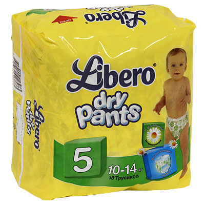 Подгузники-трусики "Libero Dry Pants", 10-14 кг, 18 шт 10-14 кг Состав 18 трусиков-подгузников инфо 13756b.