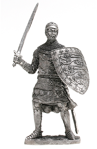Джон Плантагенет, герцог Корволла, 1316-1336 гг , Европа Оловянная миниатюра Авторское литье Авторская работа Мастерская "EK-Casting" 2008 г инфо 868c.