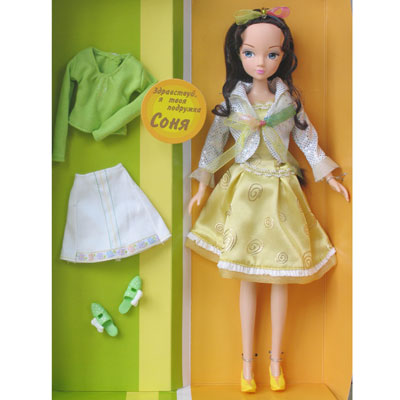 Кукла "Sonya" R1028 юбка, блуза, пара туфель, сумка инфо 956c.
