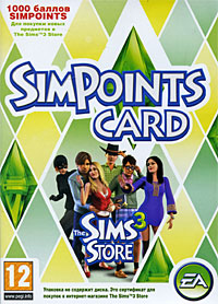 Карта оплаты SimPoints Card (1000 баллов) Серия: The Sims 3 инфо 183a.
